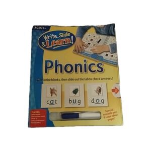 PHONICS: AGES 5+ (WRITE, SLIDE & LEARN!) By Katie Hewat Hardcover Hinkler Books